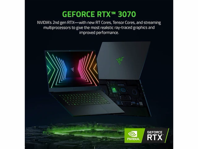 Razer blade 15 base gaming laptop intel core i7-10750h 16gb 512gb ssd nvidia geforce rtx 3070 zwart qwertz - afbeelding 3 van  5