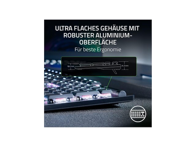 Razer death stalker v2 toetsenbord usb qwerty zwart - afbeelding 4 van  5