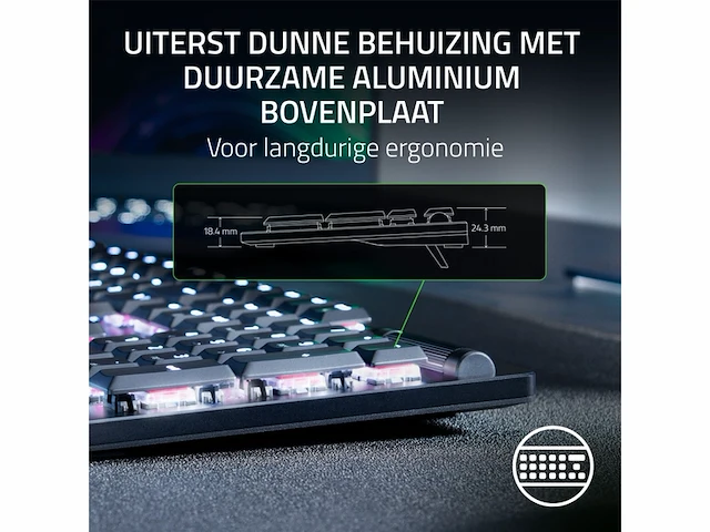 Razer deathstalker v2 gaming toetsenbord red switch rgb qwerty zwart - afbeelding 4 van  5