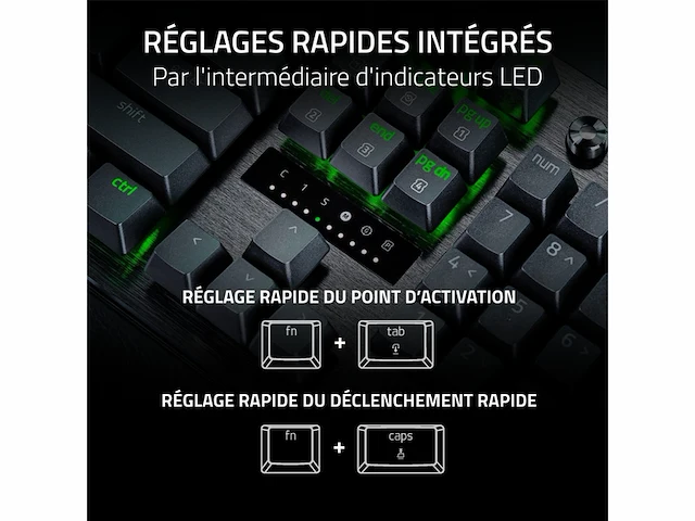 Razer huntsman v3 pro optisch gamingtoetsenbord snap tap & quick release azerty zwart - afbeelding 4 van  5