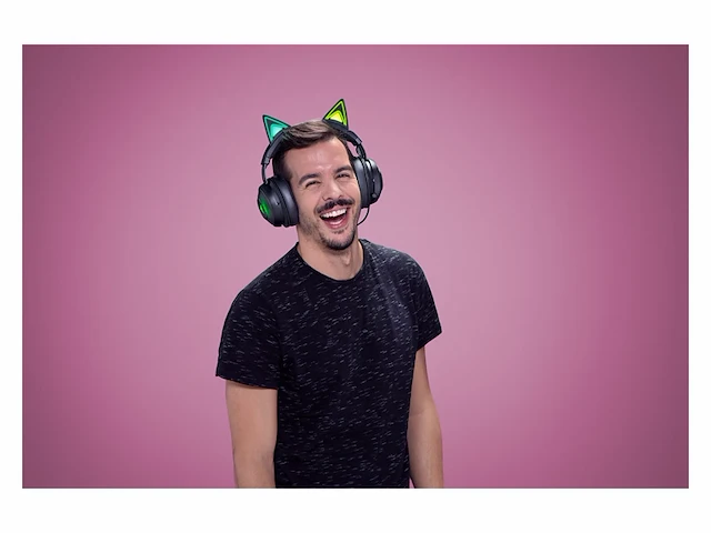 Razer kraken gaming headset kitty edition pc zwart - afbeelding 2 van  3