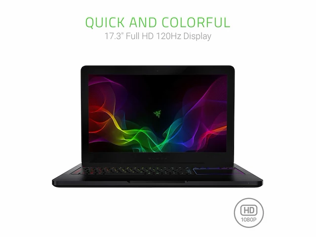 Razer rz09-02202f75-r3f1 hybride laptop 17,3" zwart intel core_i7, 16 gb ram, 2 tb, nvidia geforce gtx 1060, windows 10 qwerty - afbeelding 1 van  6