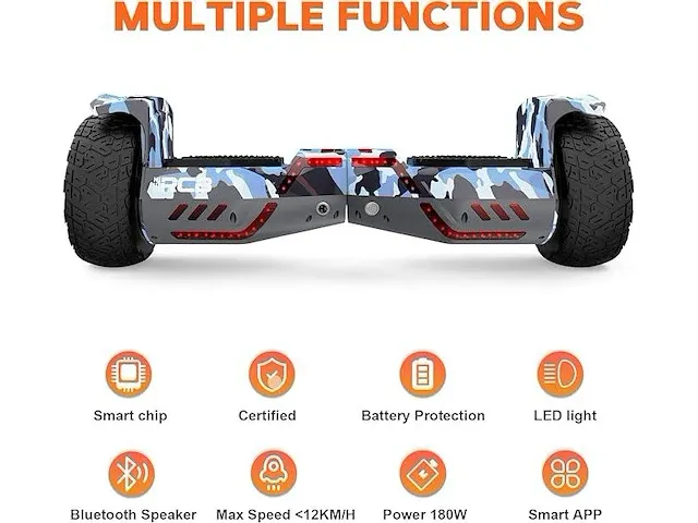 Rcb hoverboard 8,5 inch - afbeelding 2 van  4