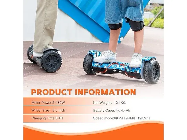 Rcb hoverboard 8,5 inch - afbeelding 3 van  4