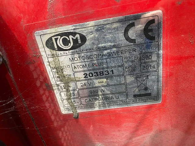 Rcm - 2014 - atom plus - straatveegmachine - afbeelding 9 van  9