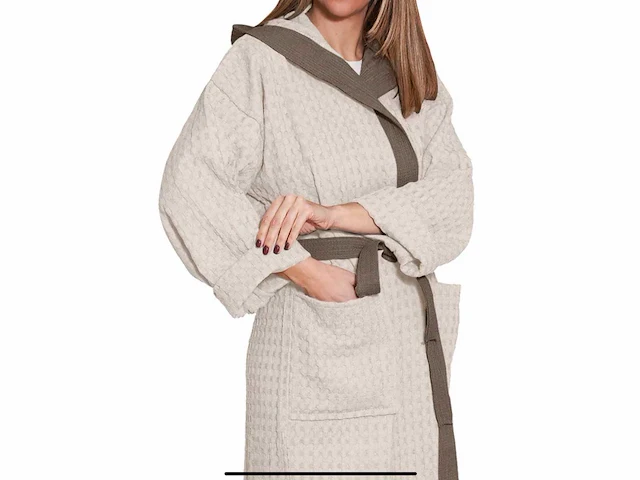 Re sole big waffle whit hood badjas (24x) - afbeelding 6 van  15