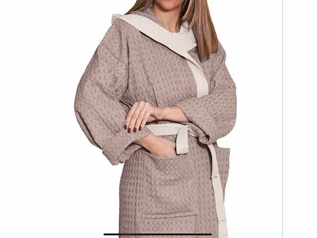 Re sole big waffle whit hood badjas (24x) - afbeelding 7 van  15