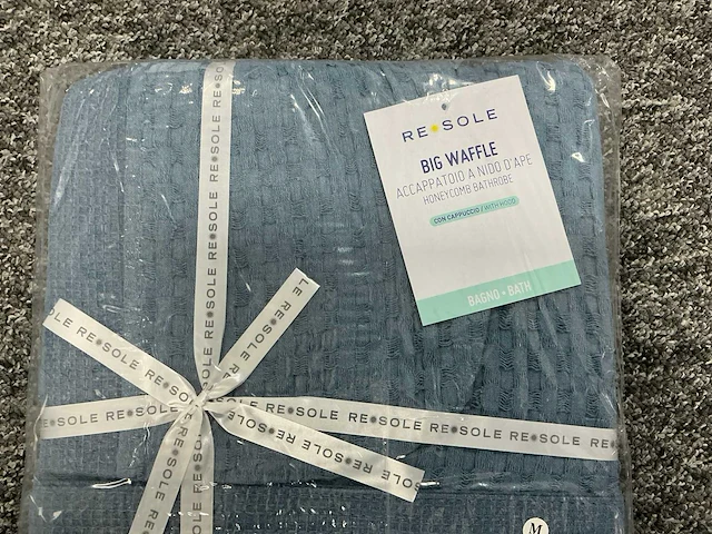 Re sole big waffle whit hood badjas (24x) - afbeelding 8 van  15