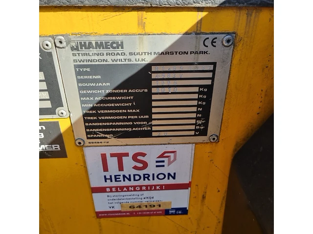 Reachtruck hamech, r1, 6-3w, bouwjaar 1996 - afbeelding 9 van  18