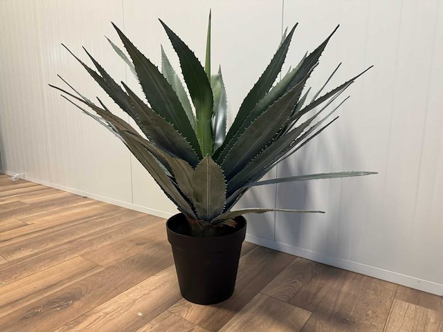 Real touch agave kunstplant (2x) (95cm hoog) - afbeelding 10 van  13