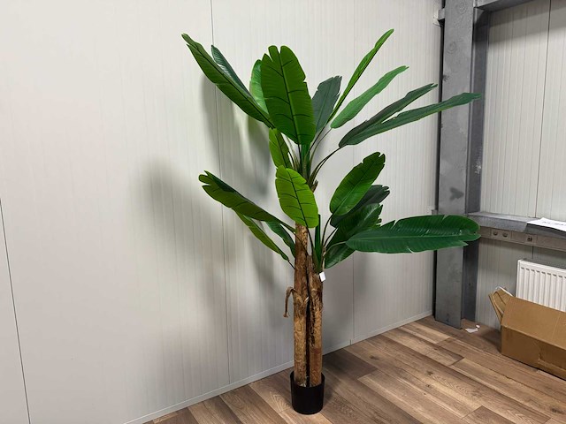 Real touch banana tree kunstplant (2x) (185cm hoog) - afbeelding 9 van  14