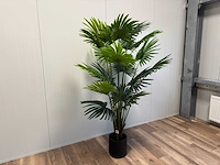 Real touch fan palm kunstplant (2x) (180cm hoog) - afbeelding 10 van  15