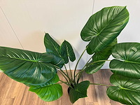 Real touch philodendron kunstplant (2x) (135cm hoog) - afbeelding 7 van  11