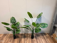 Real touch philodendron white green kunstplant (2x) - afbeelding 2 van  3