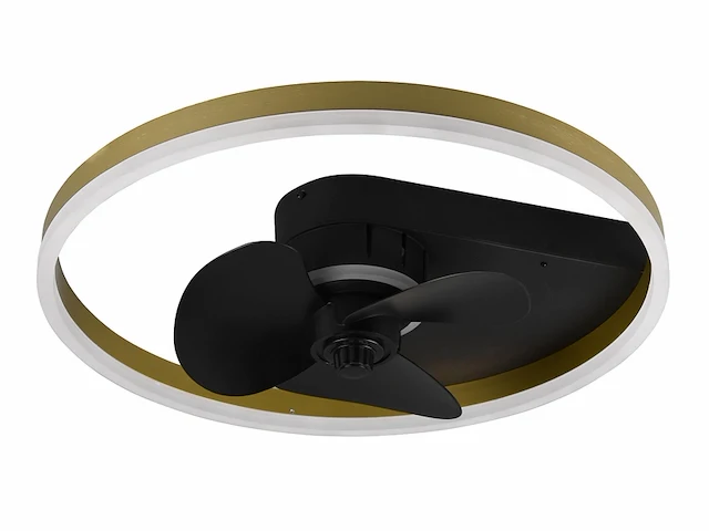 Reality borgholm ventilator mat incl. 1x smd 30w 3 snelheidsniveaus geintegreerde dimmer zwart - afbeelding 1 van  4