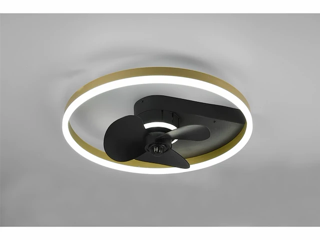 Reality borgholm ventilator mat incl. 1x smd 30w 3 snelheidsniveaus geintegreerde dimmer zwart - afbeelding 2 van  4