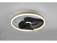Reality borgholm ventilator mat incl. 1x smd 30w 3 snelheidsniveaus geintegreerde dimmer zwart - afbeelding 2 van  4