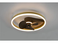 Reality borgholm ventilator mat incl. 1x smd 30w 3 snelheidsniveaus geintegreerde dimmer zwart - afbeelding 3 van  4