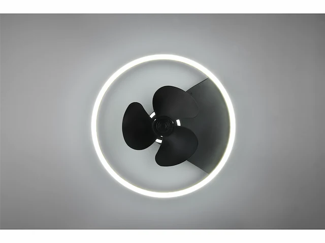 Reality borgholm ventilator mat incl. 1x smd 30w 3 snelheidsniveaus geintegreerde dimmer zwart - afbeelding 4 van  4