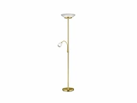 Reality gerry vloerlamp messing mat 1x e14 + 1x e27 licht apart schakelbaar flexibel - afbeelding 1 van  4