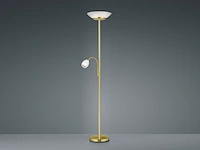 Reality gerry vloerlamp messing mat 1x e14 + 1x e27 licht apart schakelbaar flexibel - afbeelding 3 van  4