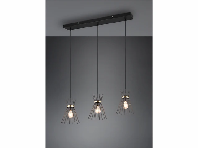 Reality rod hanglamp - zwart goud - afbeelding 1 van  1