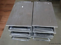 Rechaud, 2 waxinelichtjes - 37x18x6,5cm - 6 stuks - afbeelding 1 van  2