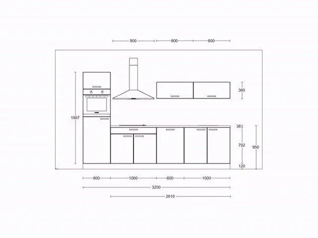 Recht opgestelde keuken - afbeelding 13 van  15