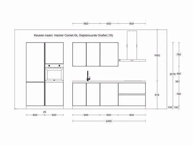 Recht opgestelde keuken - afbeelding 3 van  14