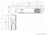 Rechte keuken met apparatenwand - afbeelding 2 van  13