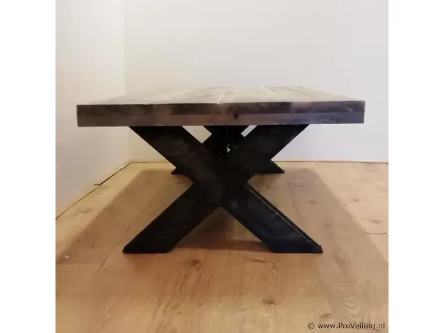 Rechthoek eettafel met kruispoot onderstel - 200 x 95 cm - afbeelding 3 van  3
