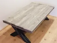 Rechthoek eettafel met kruispoot onderstel - 200 x 95 cm
