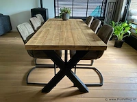 Rechthoek eettafel met kruispoot onderstel - 200 x 95 cm - afbeelding 2 van  3