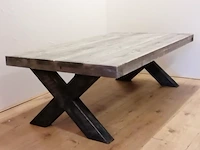 Rechthoek eettafel met kruispoot onderstel - 200 x 95 cm - afbeelding 2 van  3