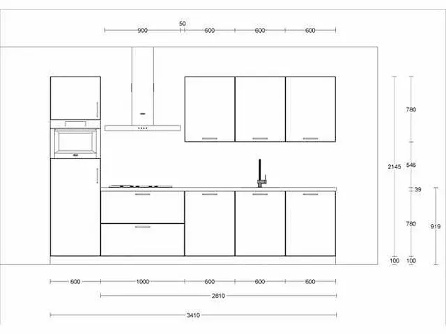 Rechtopgestelde keuken - afbeelding 3 van  6