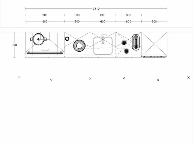 Rechtopgestelde keuken - afbeelding 3 van  5