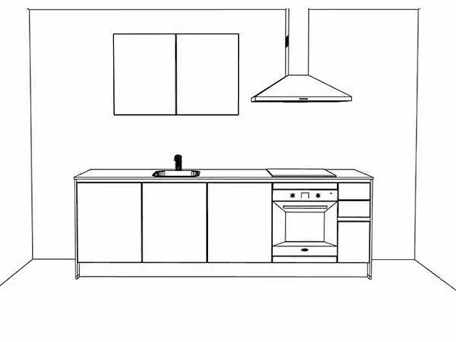 Rechtopgestelde keuken - afbeelding 2 van  6