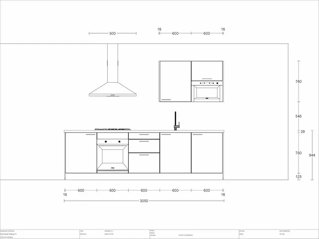 Rechtopgestelde keuken - afbeelding 4 van  6