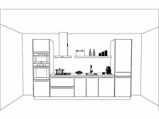 Rechtopgestelde keuken - afbeelding 4 van  6