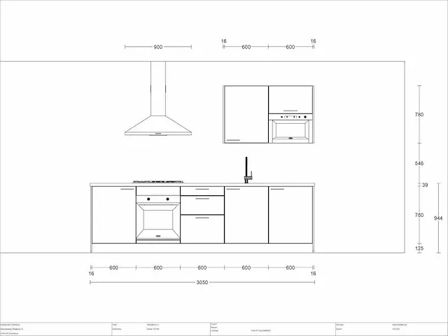 Rechtopgestelde keuken - afbeelding 4 van  6