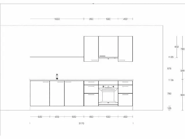 Rechtopgestelde keuken - afbeelding 3 van  5