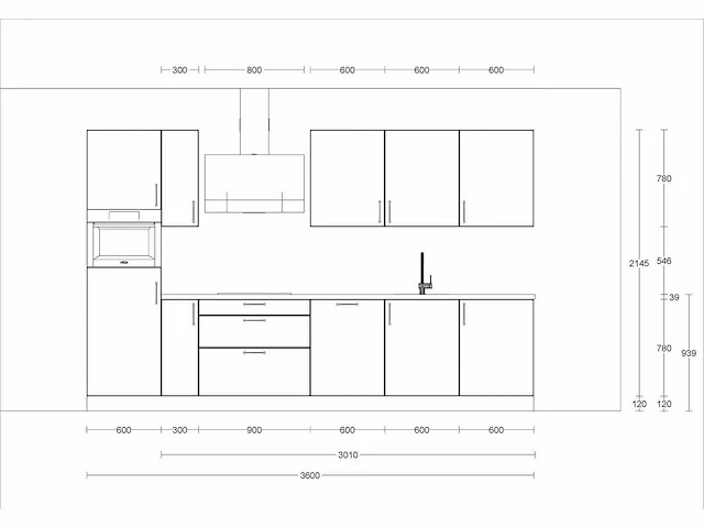 Rechtopgestelde keuken - afbeelding 2 van  5