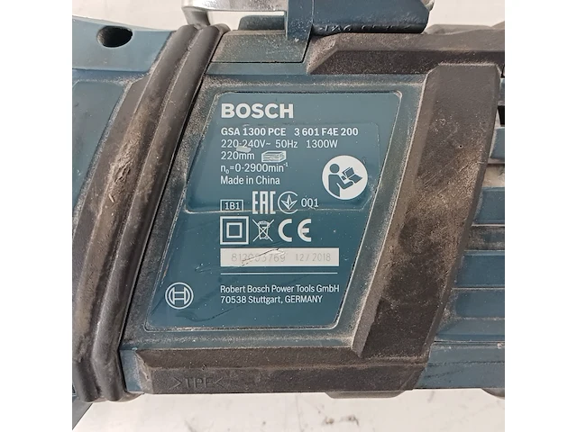 Reciprozaag 230v bosch, gsa 1300 pce, bouwjaar 2019 - afbeelding 7 van  7