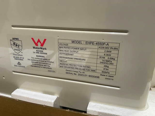 Reclam ehpe-4550p-a warmtepomp - afbeelding 3 van  16
