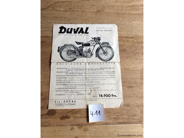 Reclame motor duval - afbeelding 1 van  2