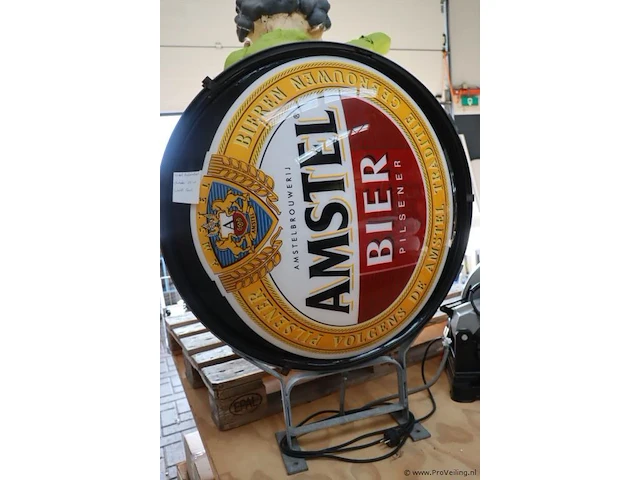 Reclame uithangbord/verlichting "amstel bier" - 100cm (d) - afbeelding 1 van  7