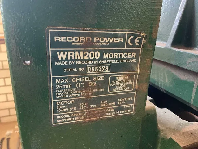 Record power wrm200 vierkant gatsteekmachine - afbeelding 3 van  11
