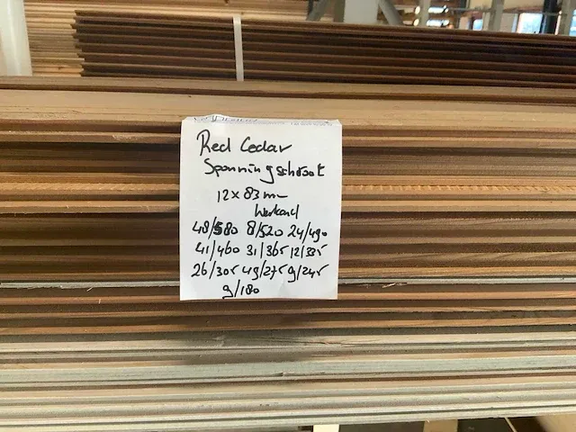 Red cedar zweeds rabat sponningschrootje(253x) - afbeelding 6 van  6
