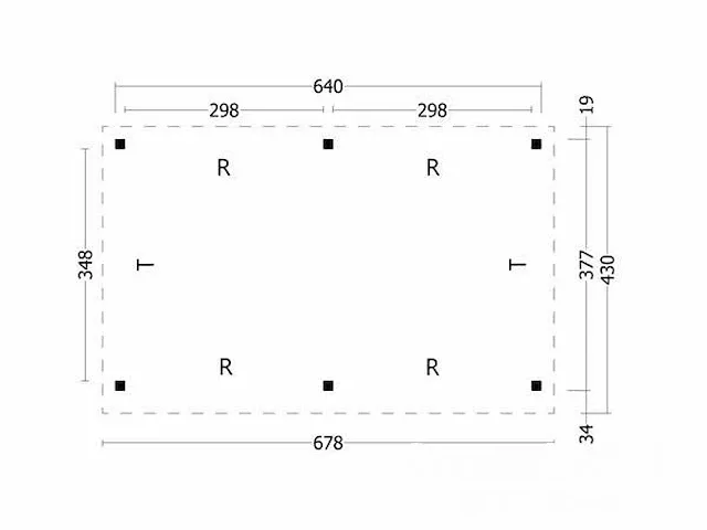 Red class wood overkapping met uitbreidingsset - afbeelding 2 van  3