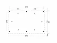 Red class wood overkapping met uitbreidingsset - afbeelding 2 van  3